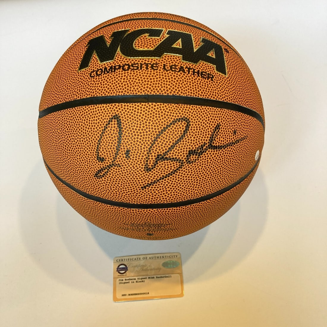 Jim Boeheim Signed Wilson NCAA Basketball with Steiner COA (1 of 6)