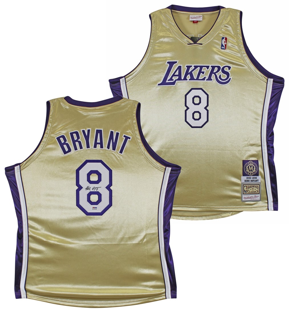 Kobe Bryant Signed Lakers 1996-2016 HOF Jersey PSA/DNA #B13538: Kobe Bryant Signed Lakers 1996-2016 HOF Jersey PSA/DNA #B13538 Celebrate the legacy of Kobe Bryant with this autographed Mitchell & Ness Hall Of Fame Hardwood Classics Jersey, commemorating his