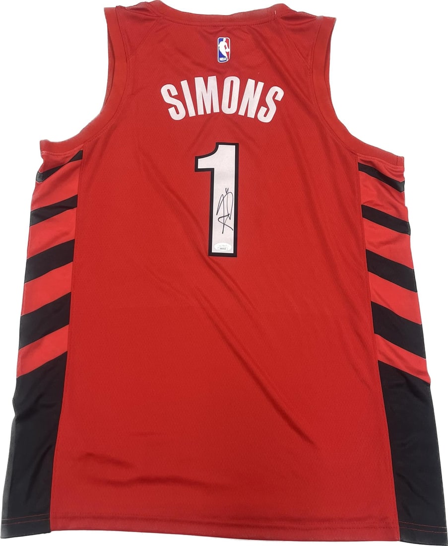 Anfernee Simons Autographed Jersey PSA/DNA Portland Trail Blazers: Anfernee Simons Autographed Jersey PSA/DNA Portland Trail Blazers This original stitched jersey is autographed by Anfernee Simons, a standout player for the Portland Trail Blazers. The signature has