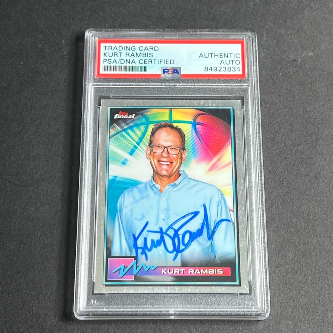 2021 Topps Finest #22 Kurt Rambis Signed Card PSA Authenticated (1 of 2)