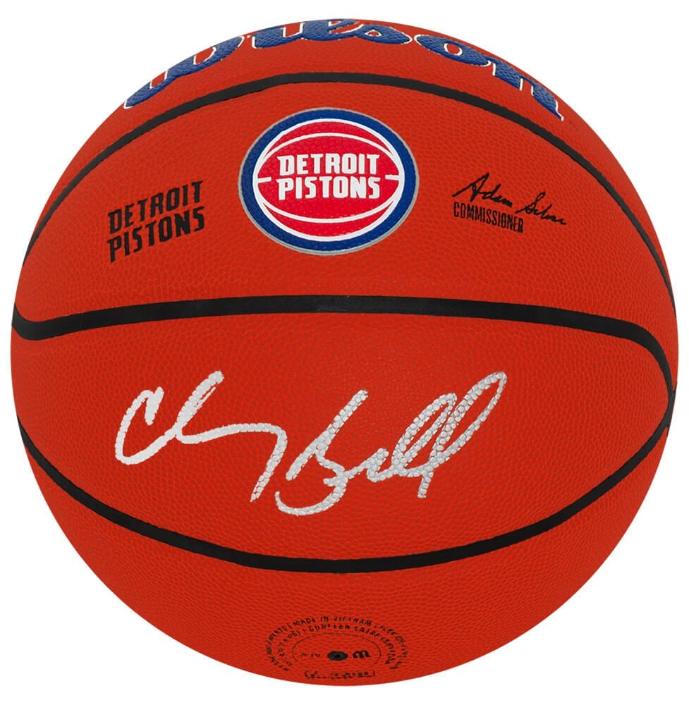 Chauncey Billups Signed Detroit Pistons Wilson NBA Basketball with COA (1 of 1)