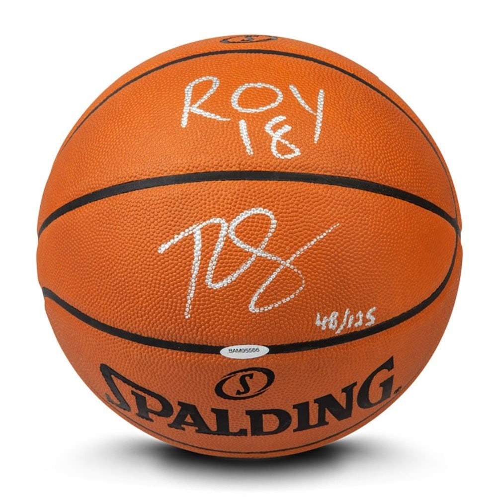 Ben Simmons Autographed ROY 2018 Spalding Basketball UDA #49/125 (1 of 4)