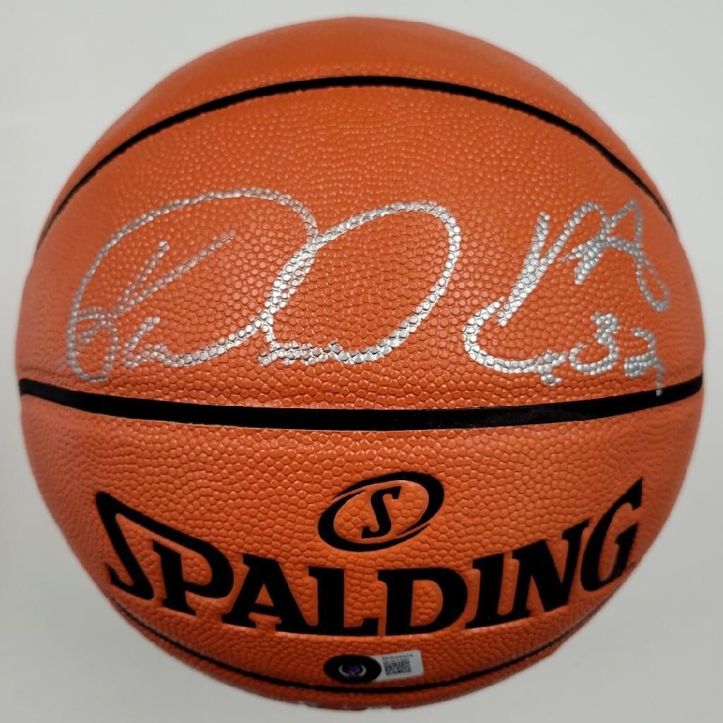 Karl Malone Signed Replica Spalding Basketball Jazz Beckett BAS: Karl Malone Signed Replica Spalding Basketball Jazz Beckett BAS This is an original I/O replica Spalding basketball signed by NBA legend Karl Malone, a prominent player of the Utah Jazz. The basketbal