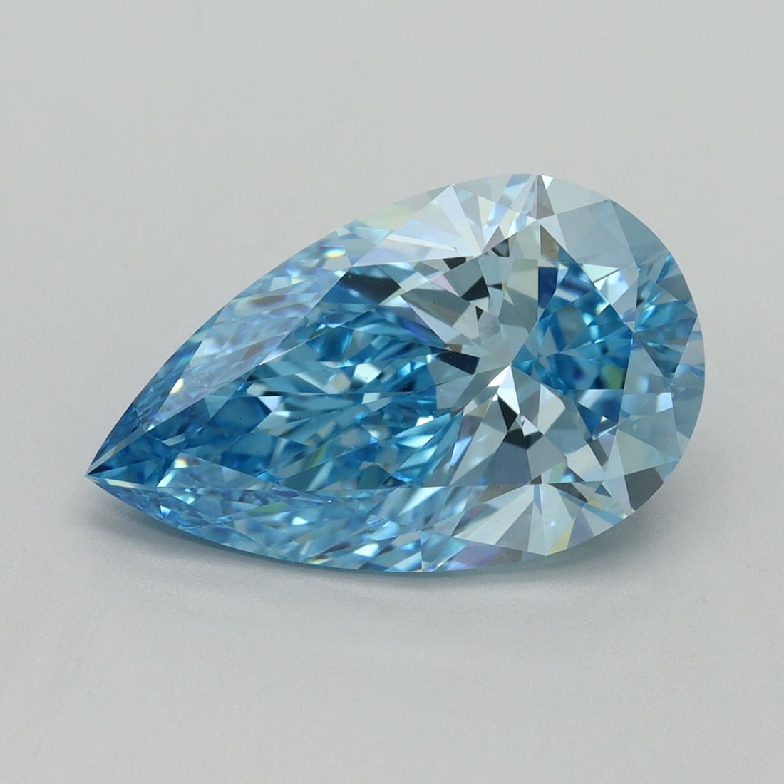 Loose Diamond - PEAR 5.01ct Fancy Vivid Blue VS1: Loose Diamond - PEAR 5.01ct Fancy Vivid Blue VS1 Source: This is a real non-mined Diamond that has been grown in a lab Shape: PEAR Carats: 5.01 Color: Fancy Vivid Blue Certification: IGI Video: Video