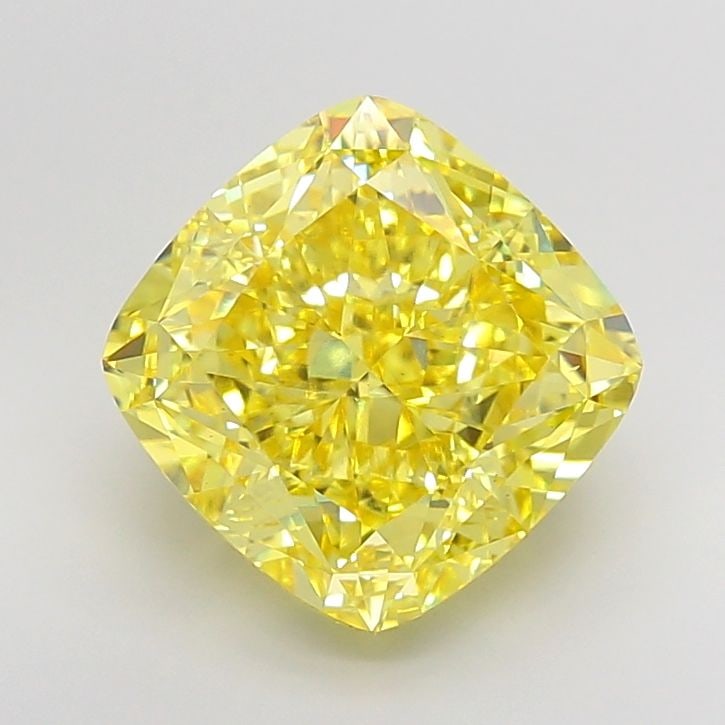 Loose Diamond - CUSHION MODIFIED 9.08ct Fancy Vivid Yellow VS1: Loose Diamond - CUSHION MODIFIED 9.08ct Fancy Vivid Yellow VS1 Source: This is a real non-mined Diamond that has been grown in a lab Shape: CUSHION MODIFIED Carats: 9.08 Color: Fancy Vivid Yellow Cert