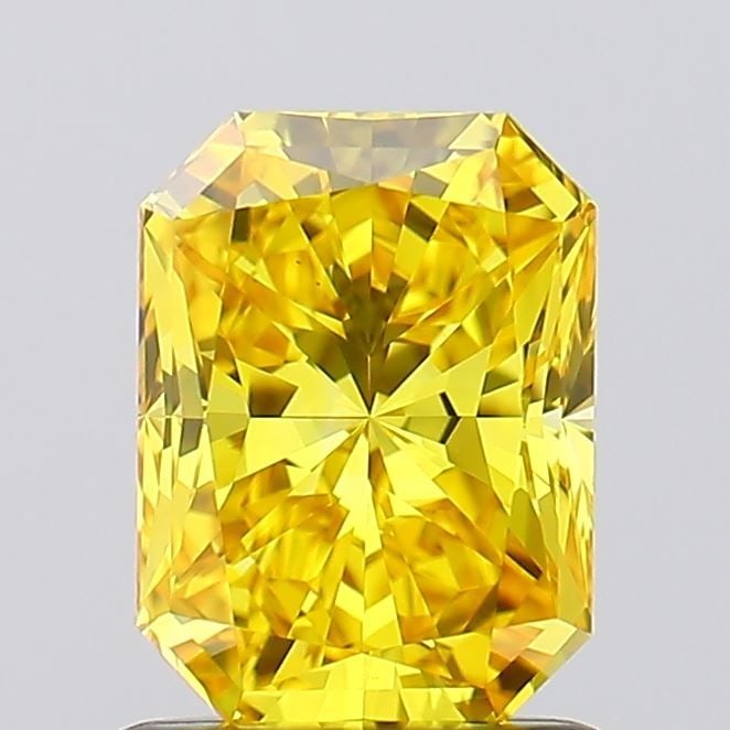 Loose Diamond - RADIANT 1.06ct Fancy Vivid Yellow VS1: Loose Diamond - RADIANT 1.06ct Fancy Vivid Yellow VS1 Source: This is a real non-mined Diamond that has been grown in a lab Shape: RADIANT Carats: 1.06 Color: Fancy Vivid Yellow Certification: IGI Vid