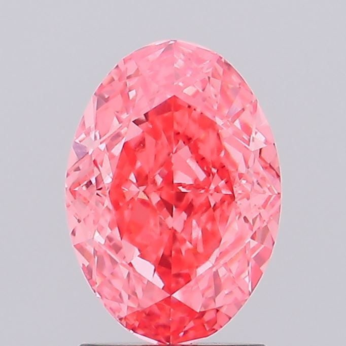 Loose Diamond - OVAL 1.76ct Fancy Vivid Pink VS2: Loose Diamond - OVAL 1.76ct Fancy Vivid Pink VS2 Source: This is a real non-mined Diamond that has been grown in a lab Shape: OVAL Carats: 1.76 Color: Fancy Vivid Pink Certification: IGI Video: