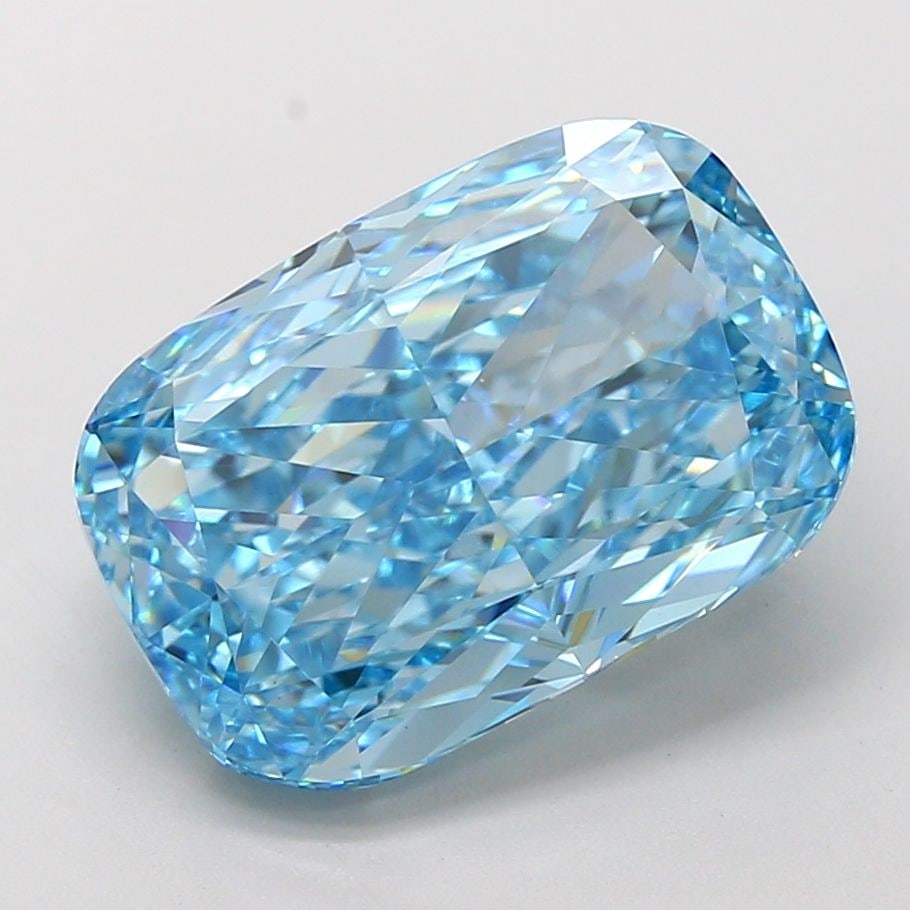 Loose Diamond - CUSHION MODIFIED 8.01ct Fancy Vivid Blue VVS2: Loose Diamond - CUSHION MODIFIED 8.01ct Fancy Vivid Blue VVS2 Source: This is a real non-mined Diamond that has been grown in a lab Shape: CUSHION MODIFIED Carats: 8.01 Color: Fancy Vivid Blue Certifi