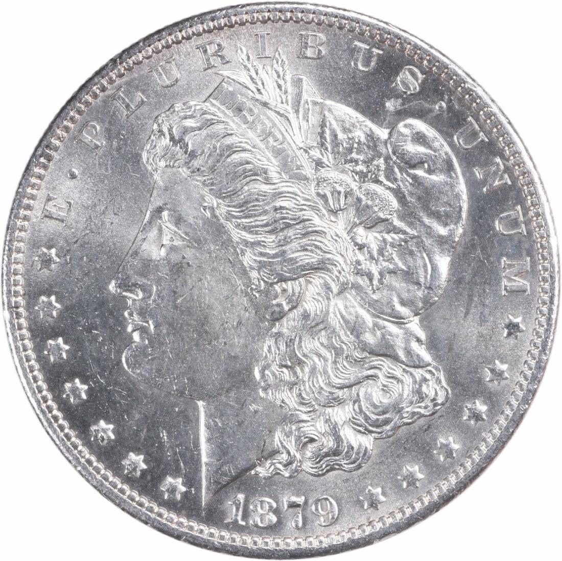 Choice BU 1879-S Morgan Silver Dollar Uncirculated Uncertified Example (1 of 2)