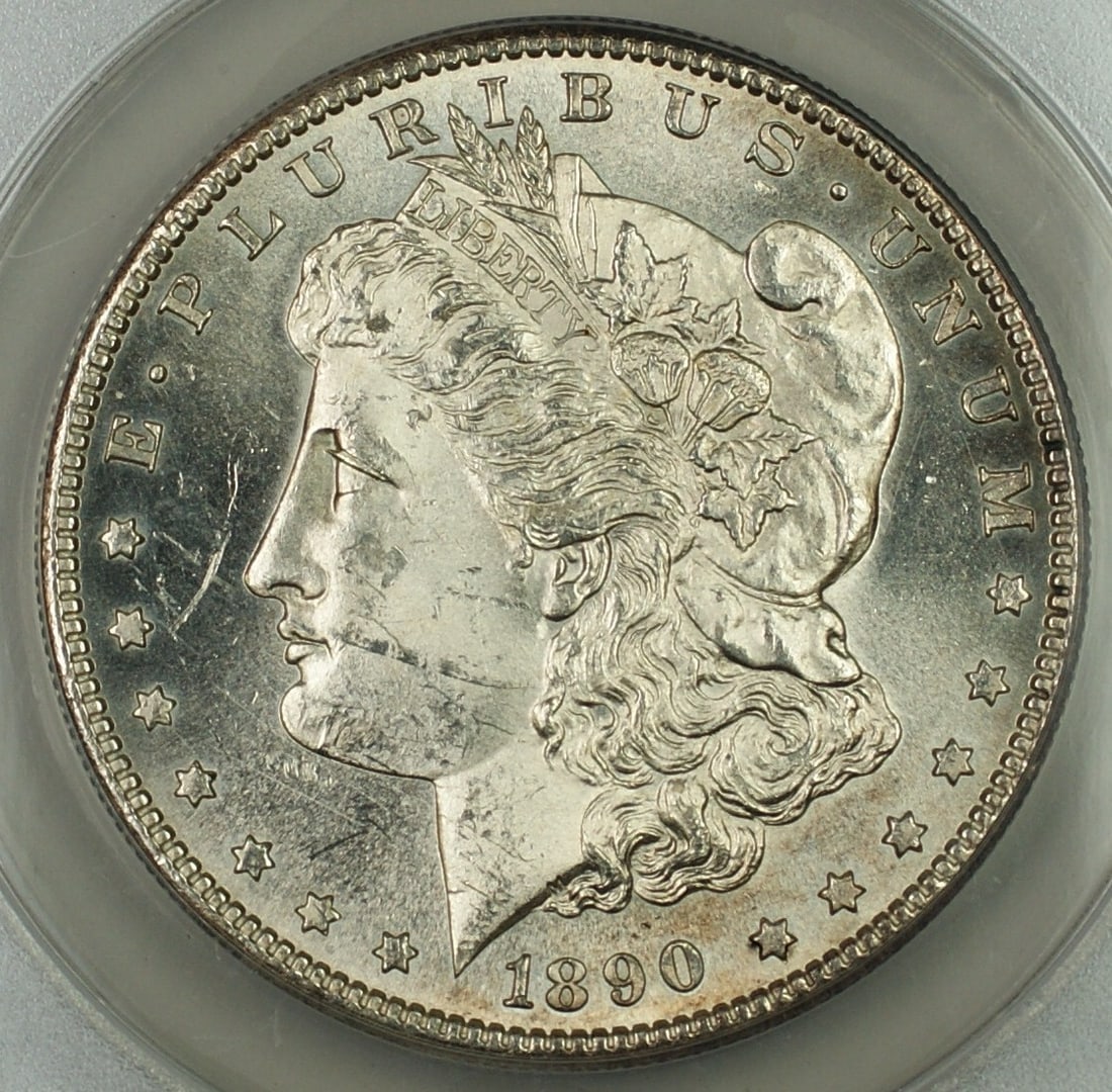 ANACS MS-60 Morgan Dollar 1890-S Scratched: ANACS MS-60 Morgan Dollar 1890-S Scratched This is an 1890-S Morgan Silver Dollar $1 coin minted in San Francisco. The coin is certified by ANACS with an MS-60 Details grade and noted as having scratc