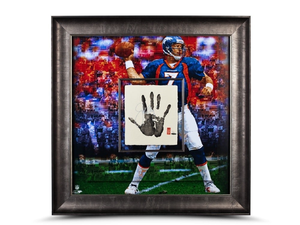 John Elway Autographed Limited Edition 36x36 Framed Print #/25 Broncos (1 of 8)