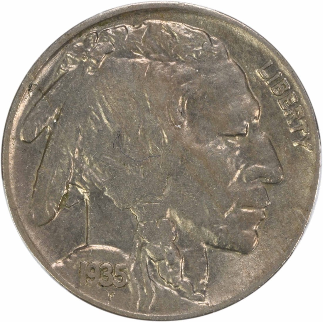 1935 Denver Buffalo Nickel RPM3 Choice Brilliant Uncirculated Uncertified: 1935 Denver Buffalo Nickel RPM3 Choice Brilliant Uncirculated Uncertified This is a 1935-D/D Buffalo Nickel, variety RPM3, in Choice Brilliant Uncirculated (BU) condition. The coin is uncertified and 