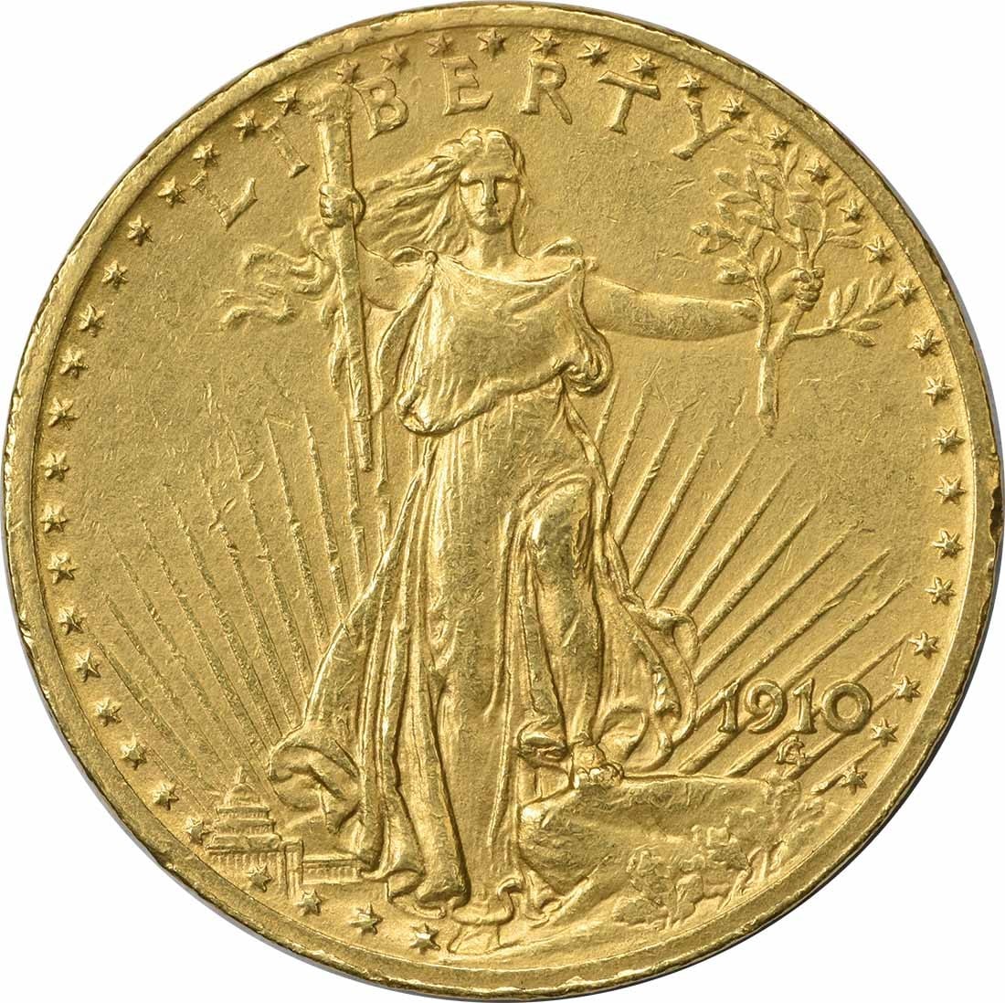 1910 Saint Gaudens $20 Gold Coin AU Uncertified (1 of 2)