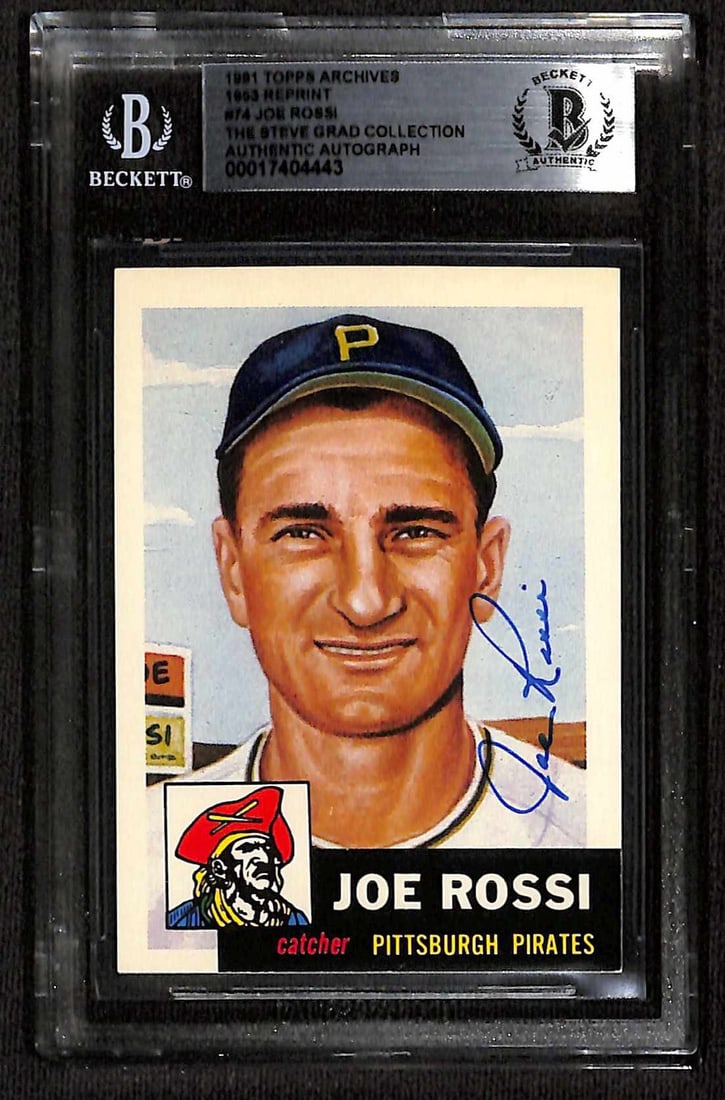 Joe Rossi Signed 1991 Topps Archives 53 #74 Baseball Card Beckett Authenticated (1 of 1)