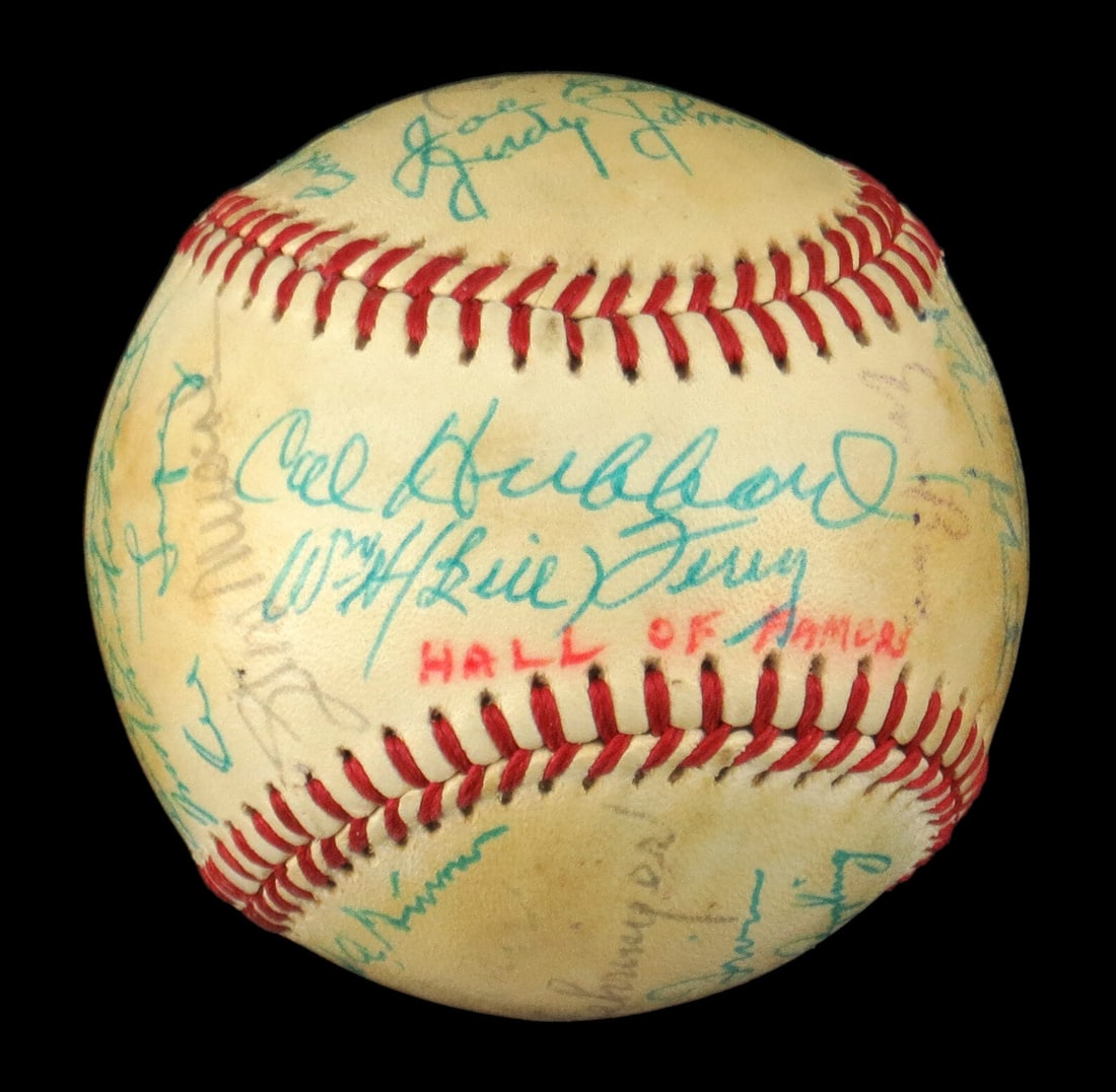 JSA Authenticated 1982 American League MacPhail Baseball 26 Autographs: JSA Authenticated 1982 American League MacPhail Baseball 26 Autographs This is an original 1982 American League MacPhail baseball, multi-signed by 26 members of the Baseball Hall of Fame. The signatur