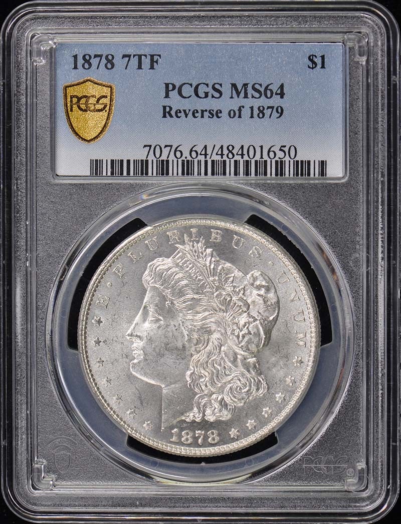 1878 Morgan Dollar PCGS MS64 Uncirculated Philadelphia Mint: 1878 Morgan Dollar PCGS MS64 Uncirculated Philadelphia Mint This stunning 1878 Morgan Dollar, certified by PCGS and graded MS64, is a remarkable addition for any coin collector. Struck at the Philadel