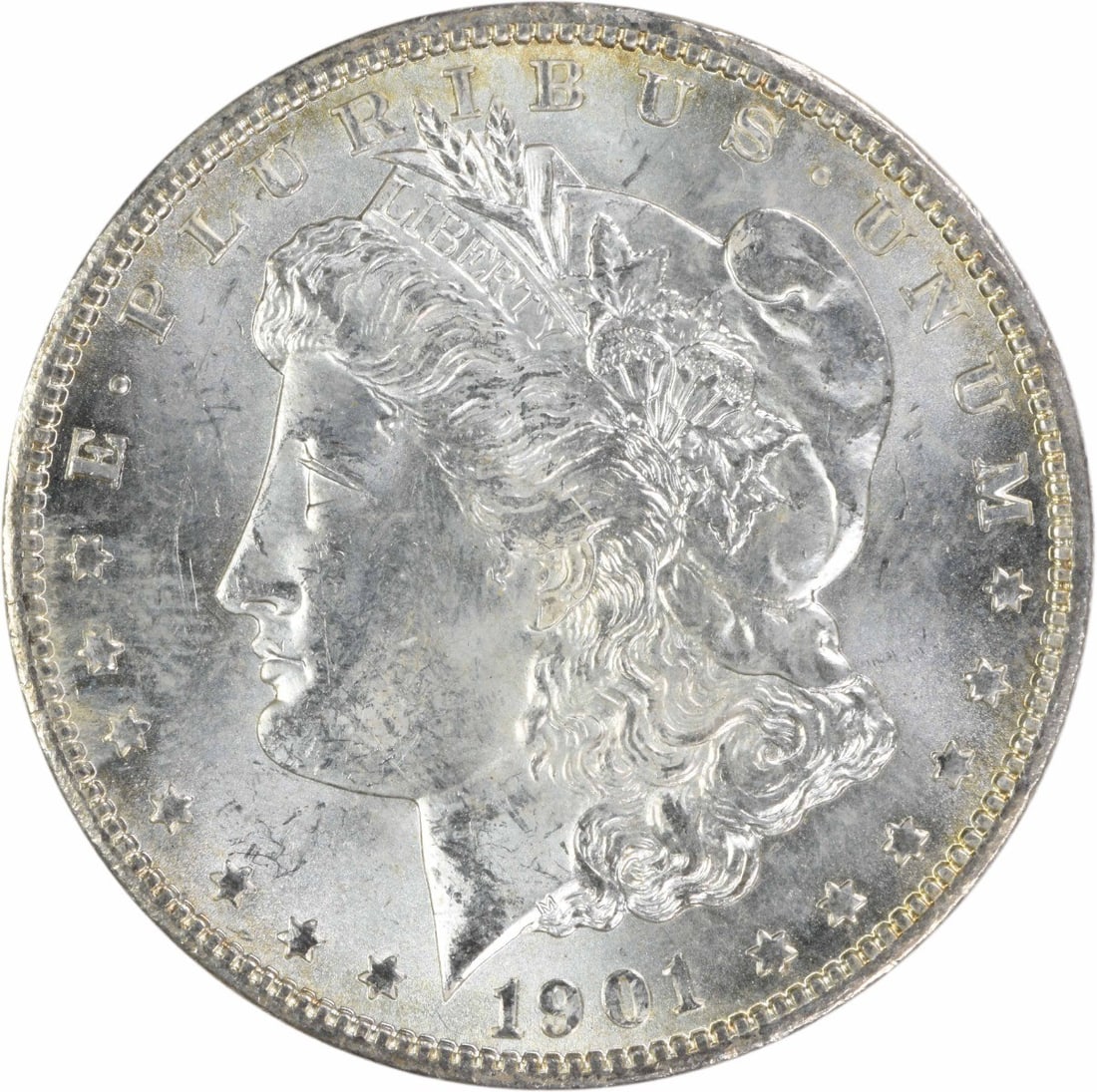 1901 O Morgan Dollar $1 New Orleans Mint Uncertified: 1901 O Morgan Dollar $1 New Orleans Mint Uncertified This is a 1901-O Morgan Silver Dollar in uncirculated condition. It is an uncertified United States $1 coin designed by George T. Morgan, with the