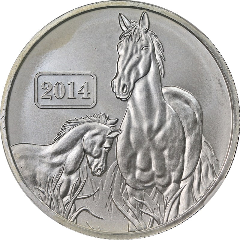 2014 Tokelau Horse Silver $5 NGC MS70 Early Releases: 2014 Tokelau Horse Silver $5 NGC MS70 Early Releases This is a 2014 Tokelau Silver $5 coin commemorating the Year of the Horse. Struck in .999 fine silver, this coin is graded MS70 by NGC, indicating 