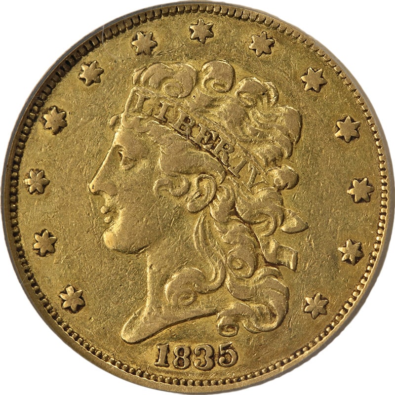 1835 United States Classic Head $5 Gold Coin XF (1 of 4)
