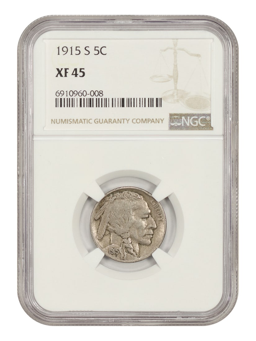 Buffalo Nickel 1915-S 5C NGC XF45 (1 of 4)