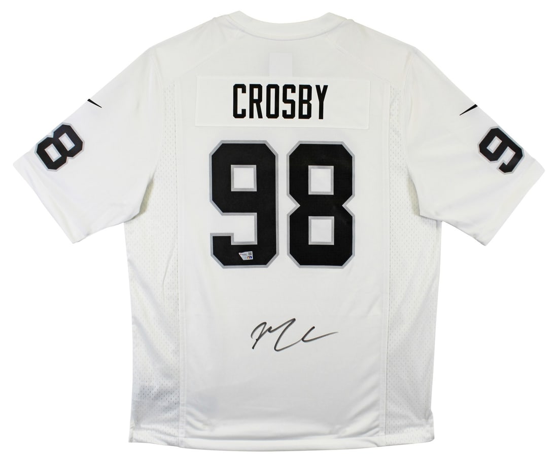 Maxx Crosby Autographed White Nike Game Jersey Las Vegas Raiders Authentic (1 of 5)