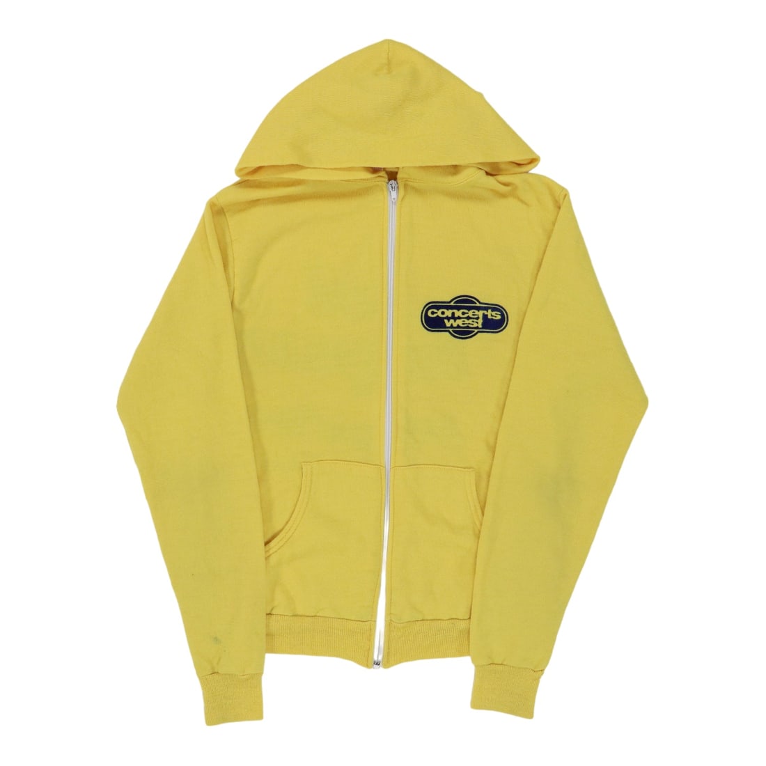 Vintage 1975 Bad Company Concerts West Tour Acrylic Yellow Zip Jacket (1 of 7)