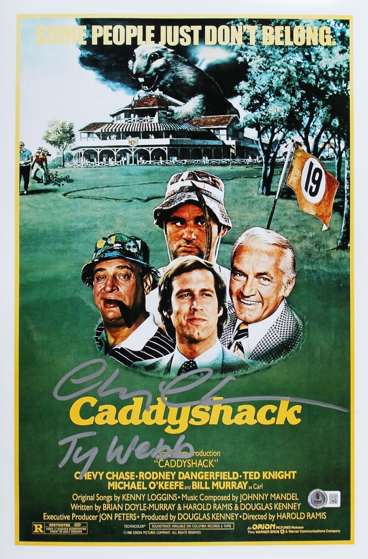 Chevy Chase Ty Webb Signed 12x18 Photo Caddyshack BAS Authenticated (1 of 3)