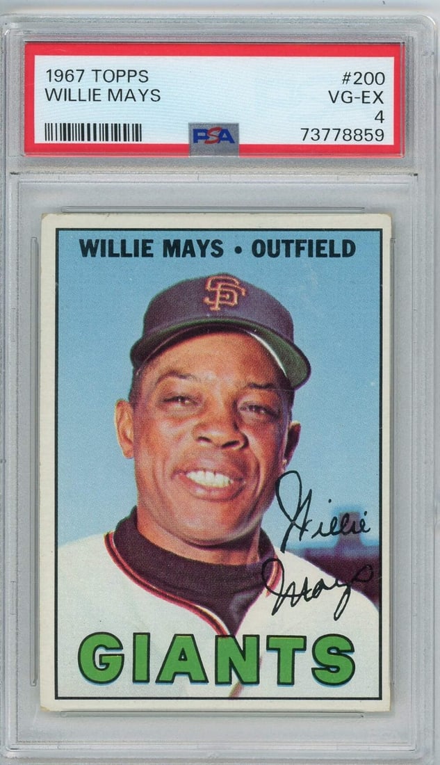 1967 Topps Willie Mays #200 PSA 4 Graded Baseball Card San Francisco Giants (1 of 2)