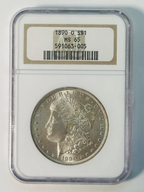 NGC MS-65 1890 O Morgan Silver Dollar (1 of 2)