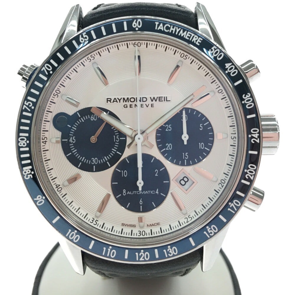 RAYMOND WEIL Freelancer Chronograph 7740-SC3-65521 Men's Automatic Watch: RAYMOND WEIL Freelancer Chronograph 7740-SC3-65521 Men's Automatic Watch The RAYMOND WEIL Freelancer Chronograph 7740-SC3-65521 is a sophisticated wristwatch designed for men. It features a striking w