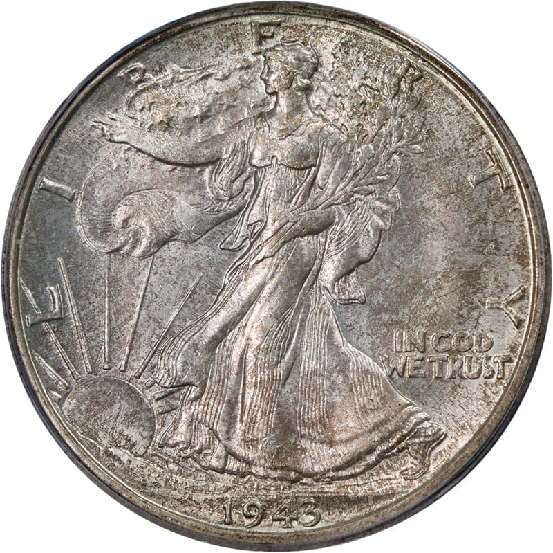 ICG MS65 1943-D Silver Walking Liberty Half Dollar with Strong Strike (1 of 4)