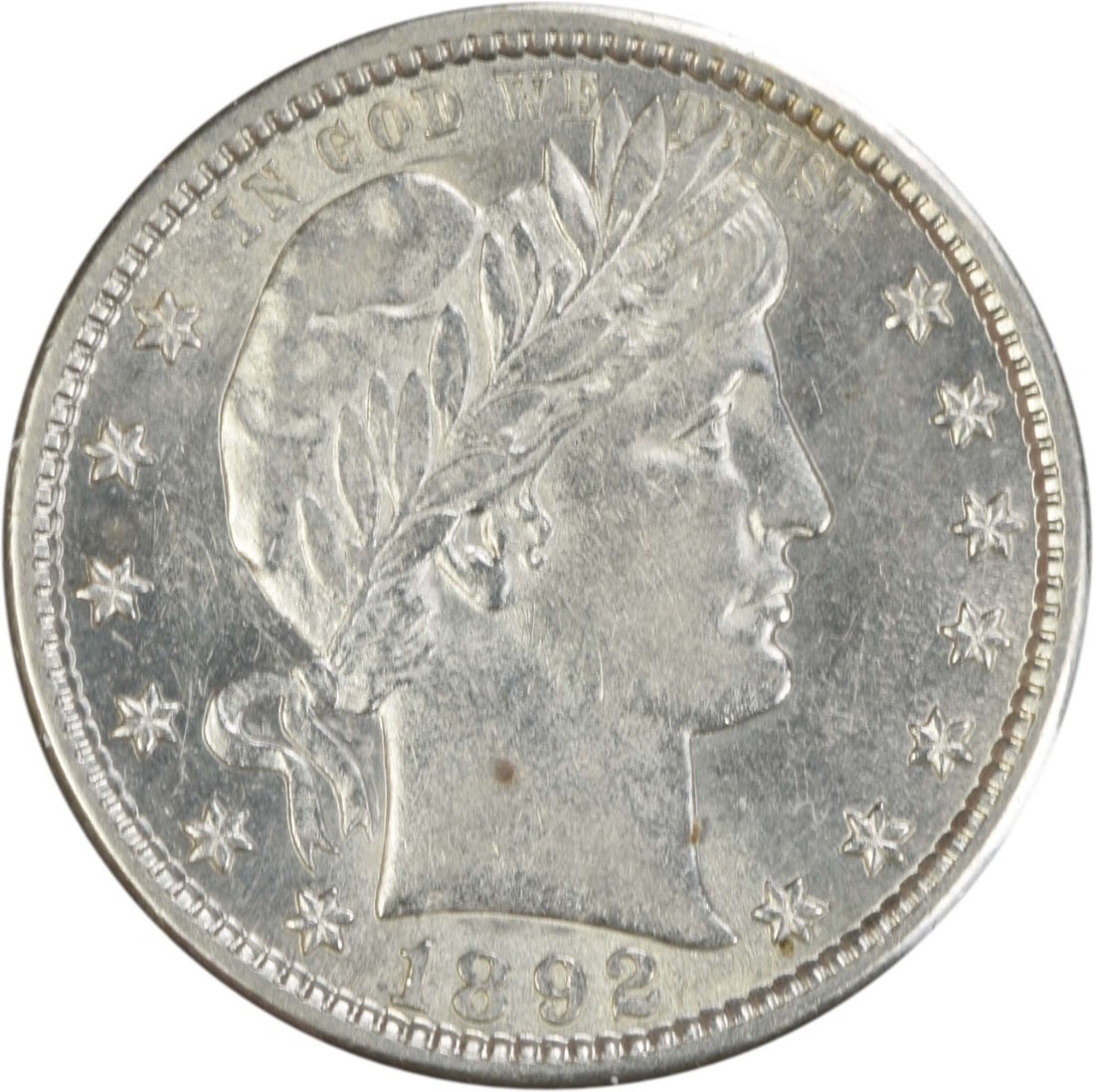 1892 Barber 25C Silver Coin FS-101 TDO BU Uncertified: 1892 Barber 25C Silver Coin FS-101 TDO BU Uncertified This is an 1892 Barber Silver Quarter featuring the TDO FS-101 variety. The coin is uncirculated and in Brilliant Uncirculated (BU) condition. It 
