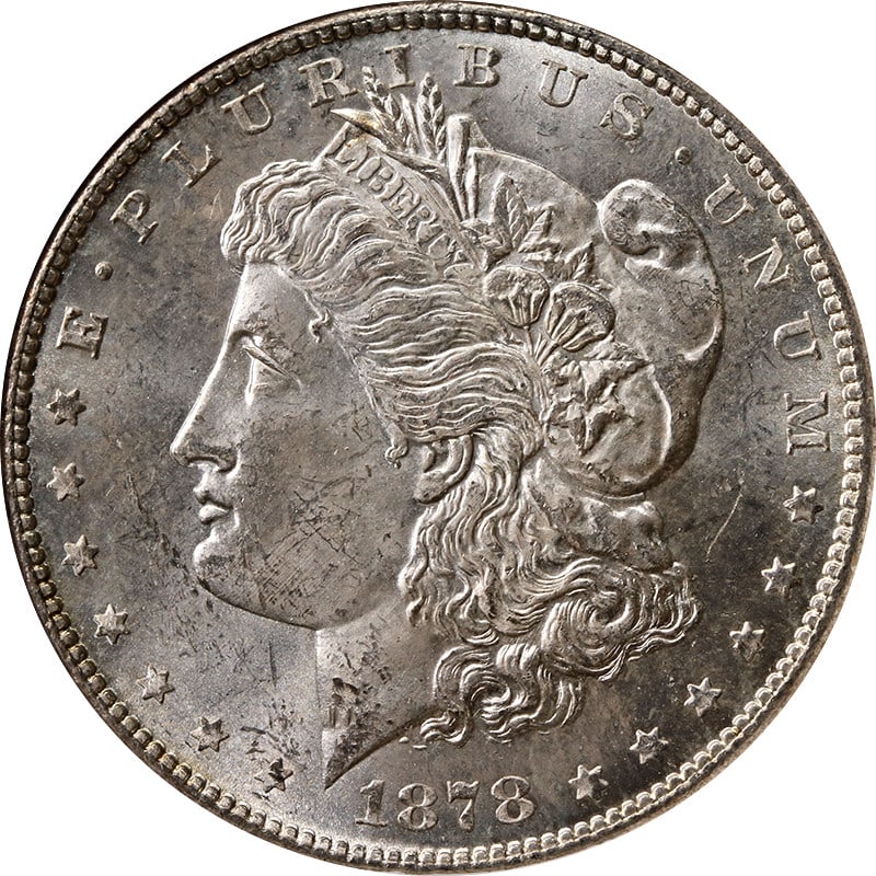 NGC MS64 1878-S Morgan Dollar VAM 17A Silver with Denticle Impressions: NGC MS64 1878-S Morgan Dollar VAM 17A Silver with Denticle Impressions This original 1878-S Morgan Silver Dollar features the VAM 17A Denticle Impressions variety, certified by NGC with a grade of MS6