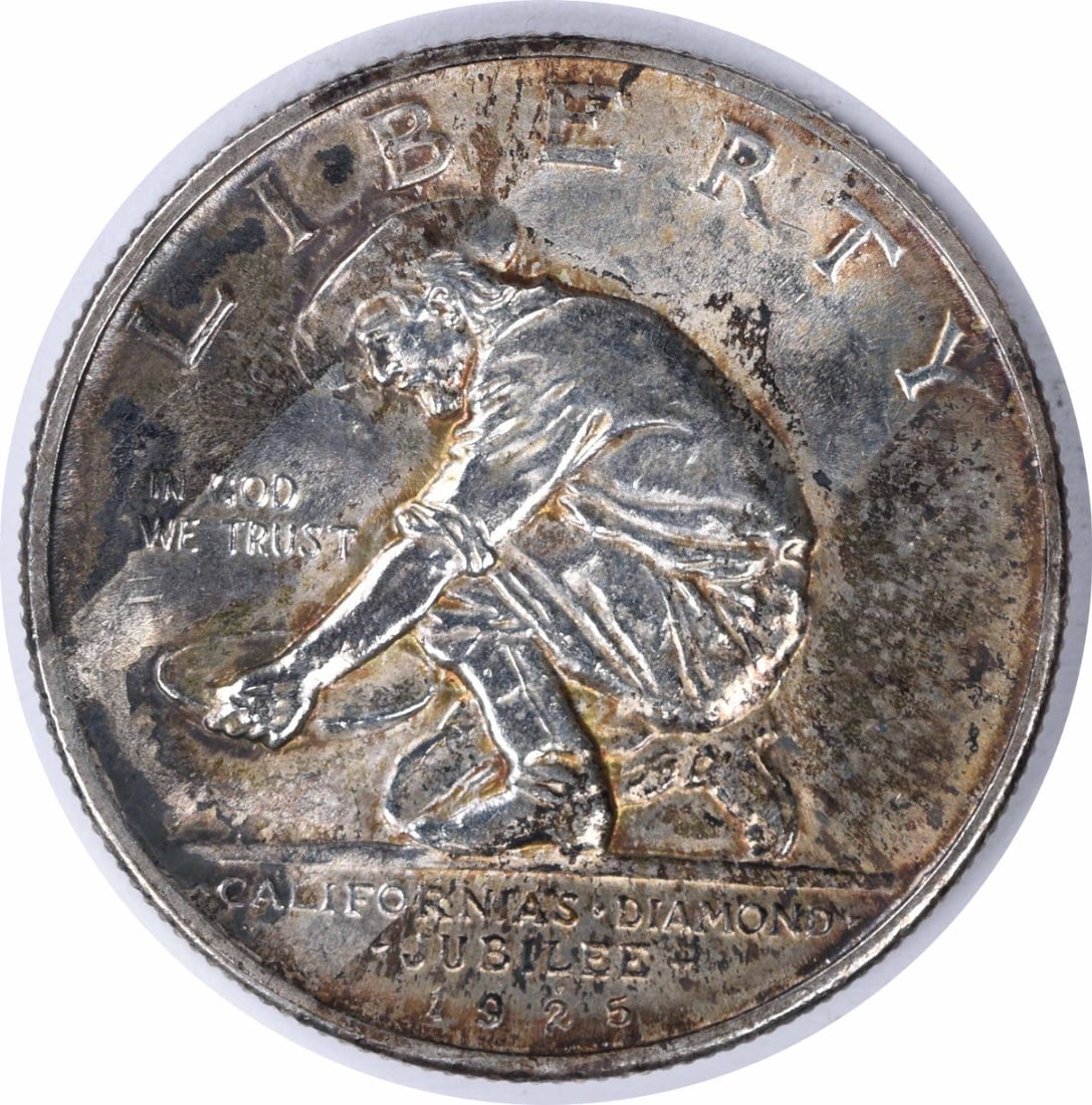 1925-S California commemorative silver half dollar Choice BU uncertified (1 of 2)