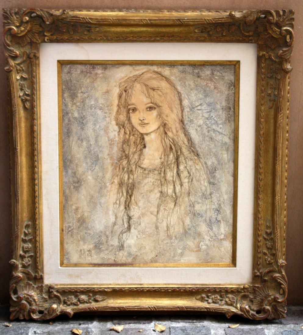 Original Oil Painting by Milan 1971 Framed Signed France: Original Oil Painting by Milan 1971 Framed Signed France Experience the beauty of this original oil painting by the esteemed French artist Milan, created in 1971. This exquisite artwork features a cap