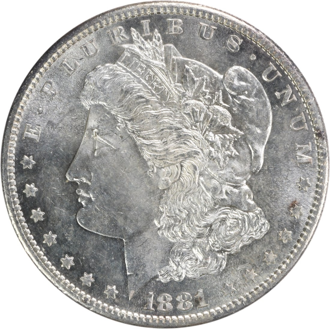 Choice BU 1881 San Francisco Morgan Silver Dollar Uncertified: Choice BU 1881 San Francisco Morgan Silver Dollar Uncertified This is an 1881-S Morgan Silver Dollar from the United States. The coin is composed of silver and is in choice brilliant uncirculated (BU)