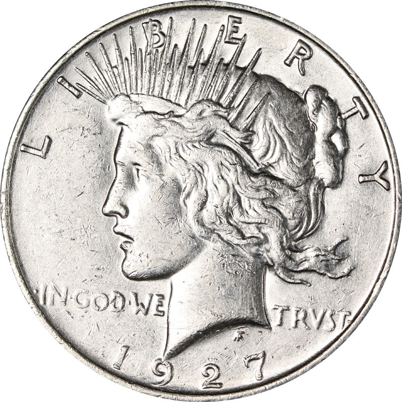 1927-D United States Silver Peace Dollar (1 of 2)