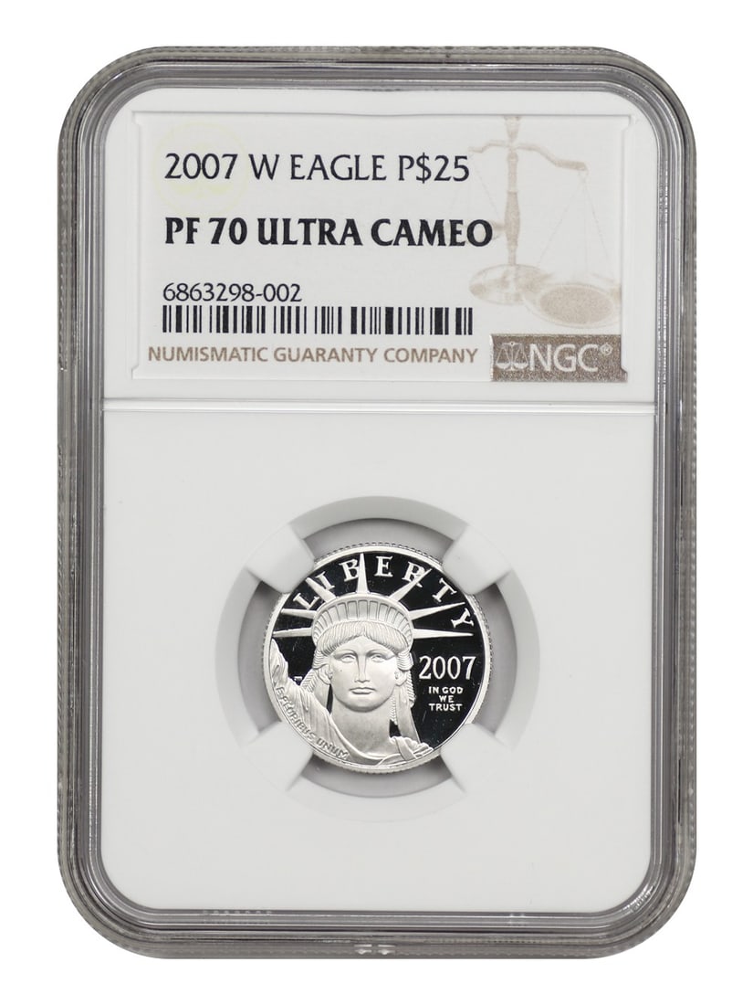 NGC PR70DCAM 2007-W $25 Platinum Eagle Proof Coin (1 of 4)