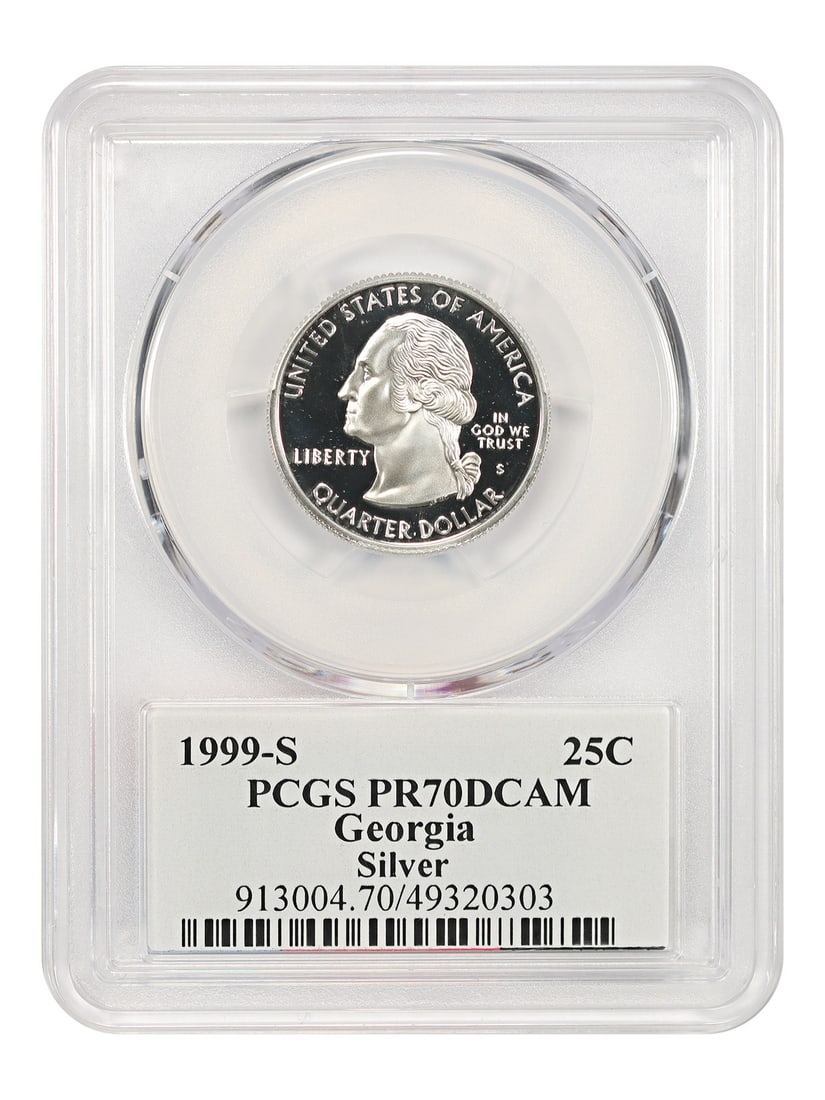 PCGS PR70DCAM 1999-S Georgia Silver Proof Quarter 25C (1 of 6)
