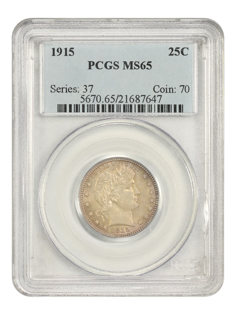PCGS MS65 1915 Barber Quarter 25C Philadelphia (1 of 4)