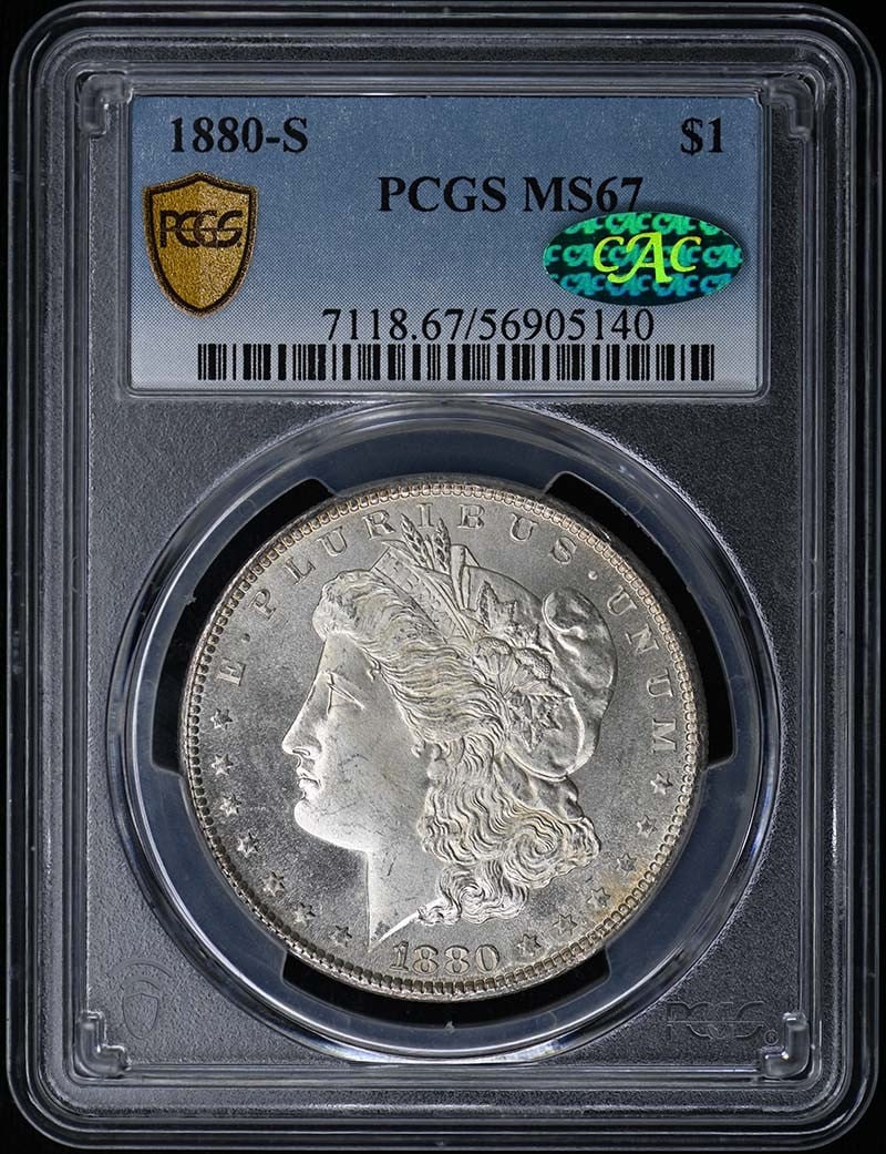 1880-S Morgan Dollar PCGS MS67 CAC (1 of 3)