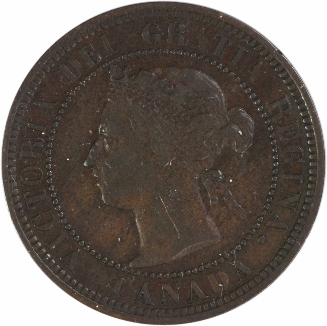 Canada 1891 One Cent Small Date Small Leaves KM7 EF Uncertified (1 of 2)