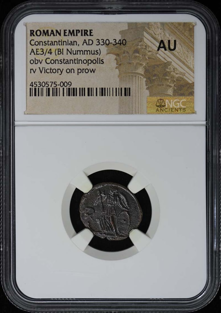 NGC AU Constantinian Roman Empire AE3 4 Bi Nummus (1 of 2)