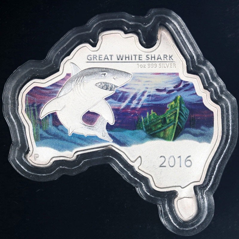 2016 Australia Great White Shark Silver Proof $1 Coin (1 of 3)