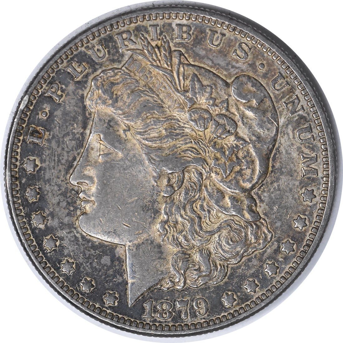 1879-S Morgan Silver Dollar 90% Silver Choice EF Uncertified: 1879-S Morgan Silver Dollar 90% Silver Choice EF Uncertified This 1879-S Morgan Silver Dollar is an exquisite piece of numismatic history, featuring the reverse design of 1878. Made from 90% silver an