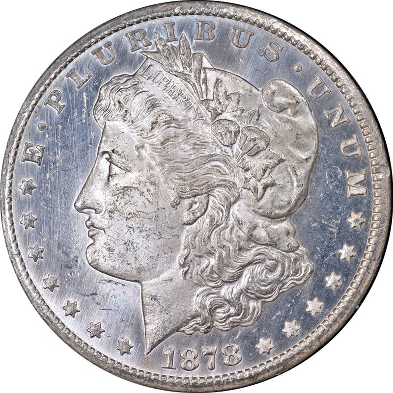 1878-CC GSA Morgan Silver Dollar NGC MS63 DPL Uncirculated Coin: 1878-CC GSA Morgan Silver Dollar NGC MS63 DPL Uncirculated Coin This exceptional 1878-CC GSA Morgan Silver Dollar is certified by NGC with a grade of MS63 DPL, indicating its uncirculated condition an