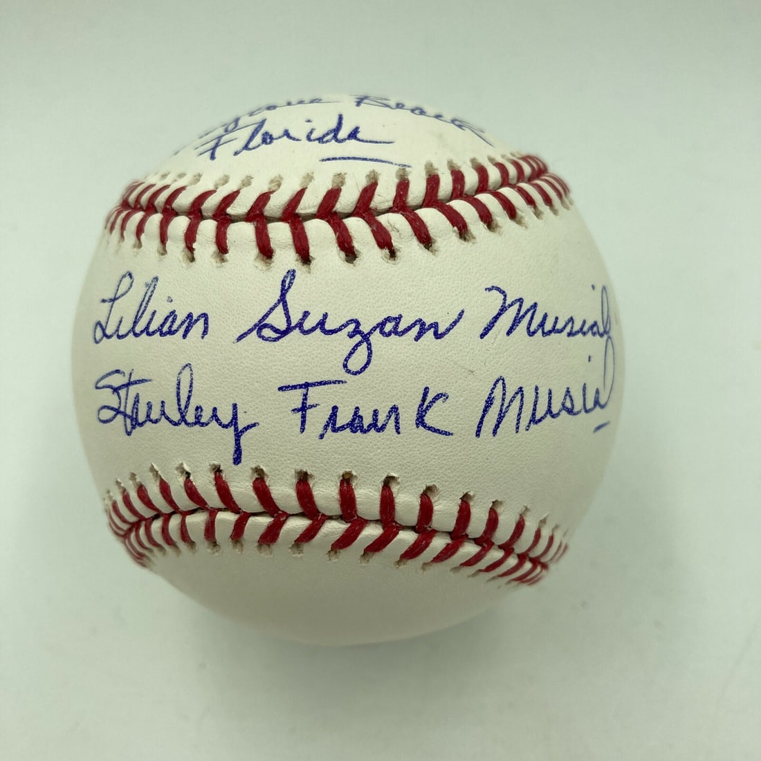 Stan Musial and Lillian Signed Inscribed MLB Baseball with PSA DNA COA (1 of 6)