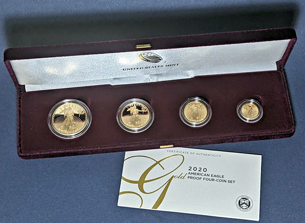 2020 American Eagle 4 Coin Gold Proof Set OGP COA (1 of 3)