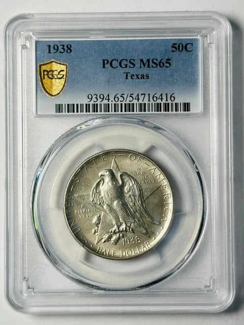 1938 Texas Independence Centennial Silver Dollar PCGS MS65 (1 of 3)