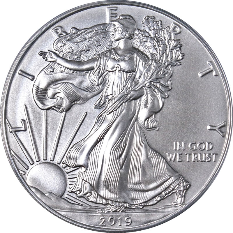 PCGS MS70 2019 American Silver Eagle Dollar First Strike Blue Label (1 of 4)